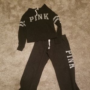 Vs pink sweatpants and hoodie